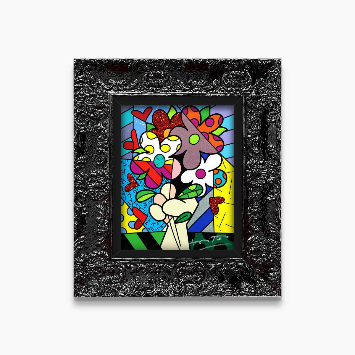 Romero Britto from me limited edition print  contemporary pop art piece