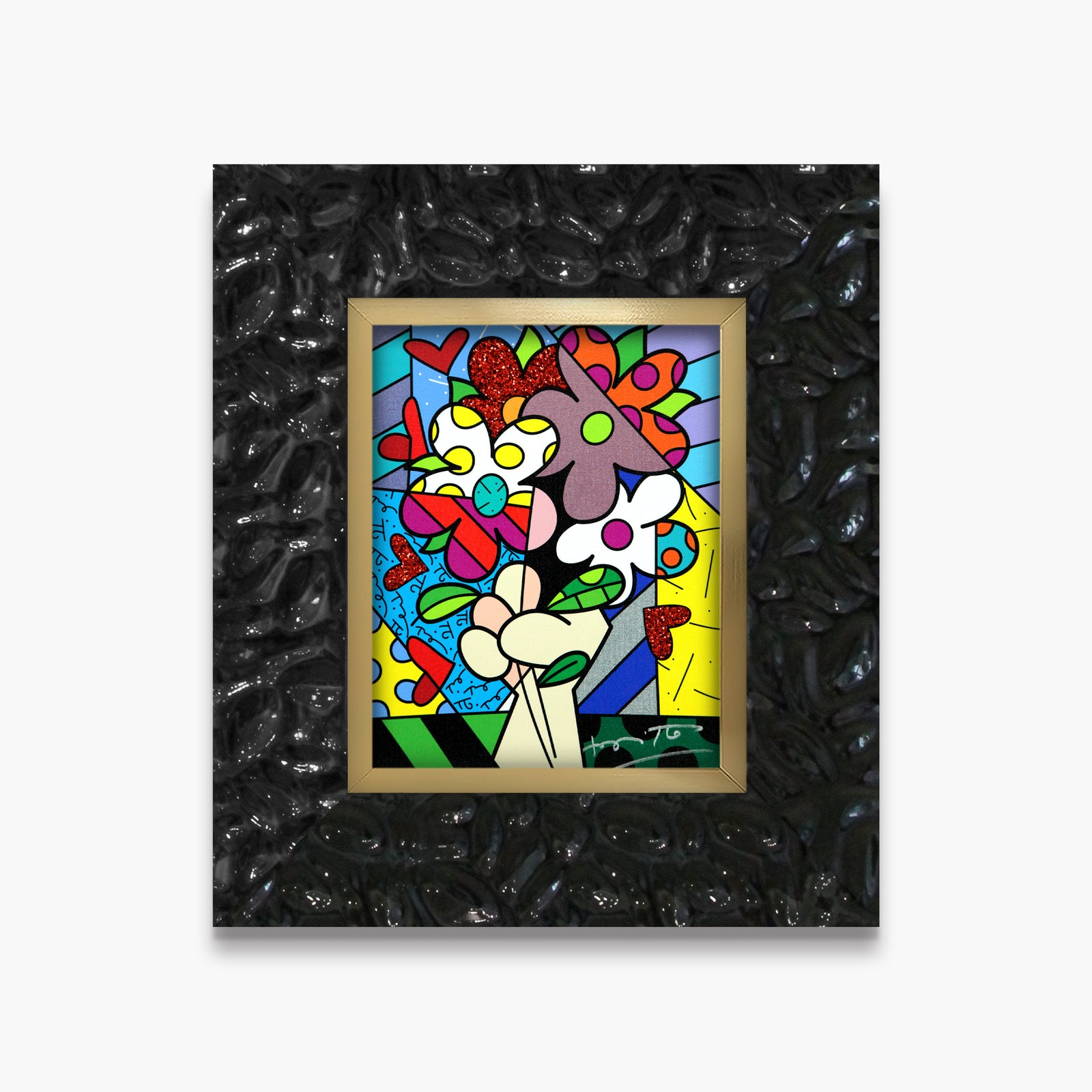 Romero Britto from me limited edition print  contemporary pop art piece