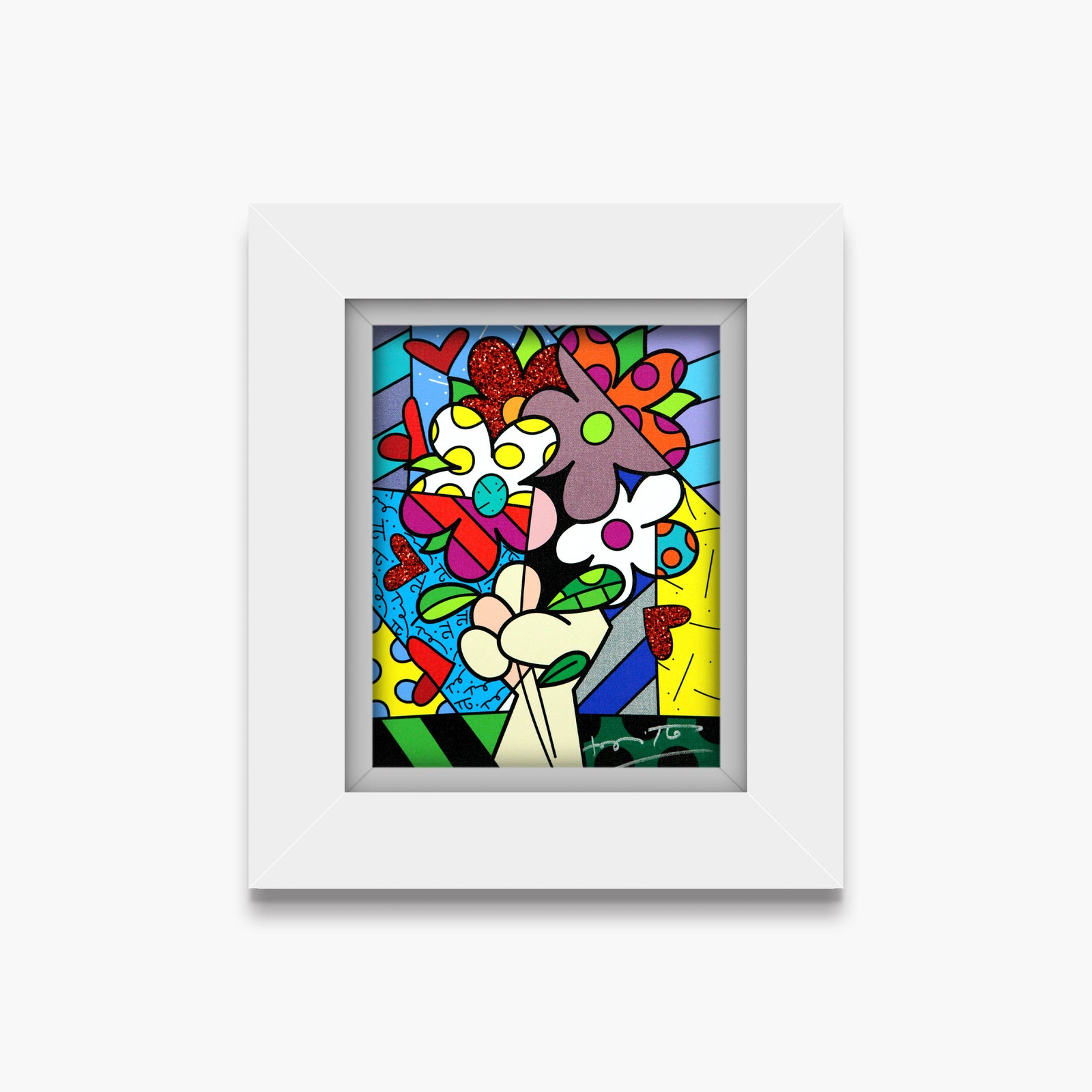Romero Britto from me limited edition print  contemporary pop art piece