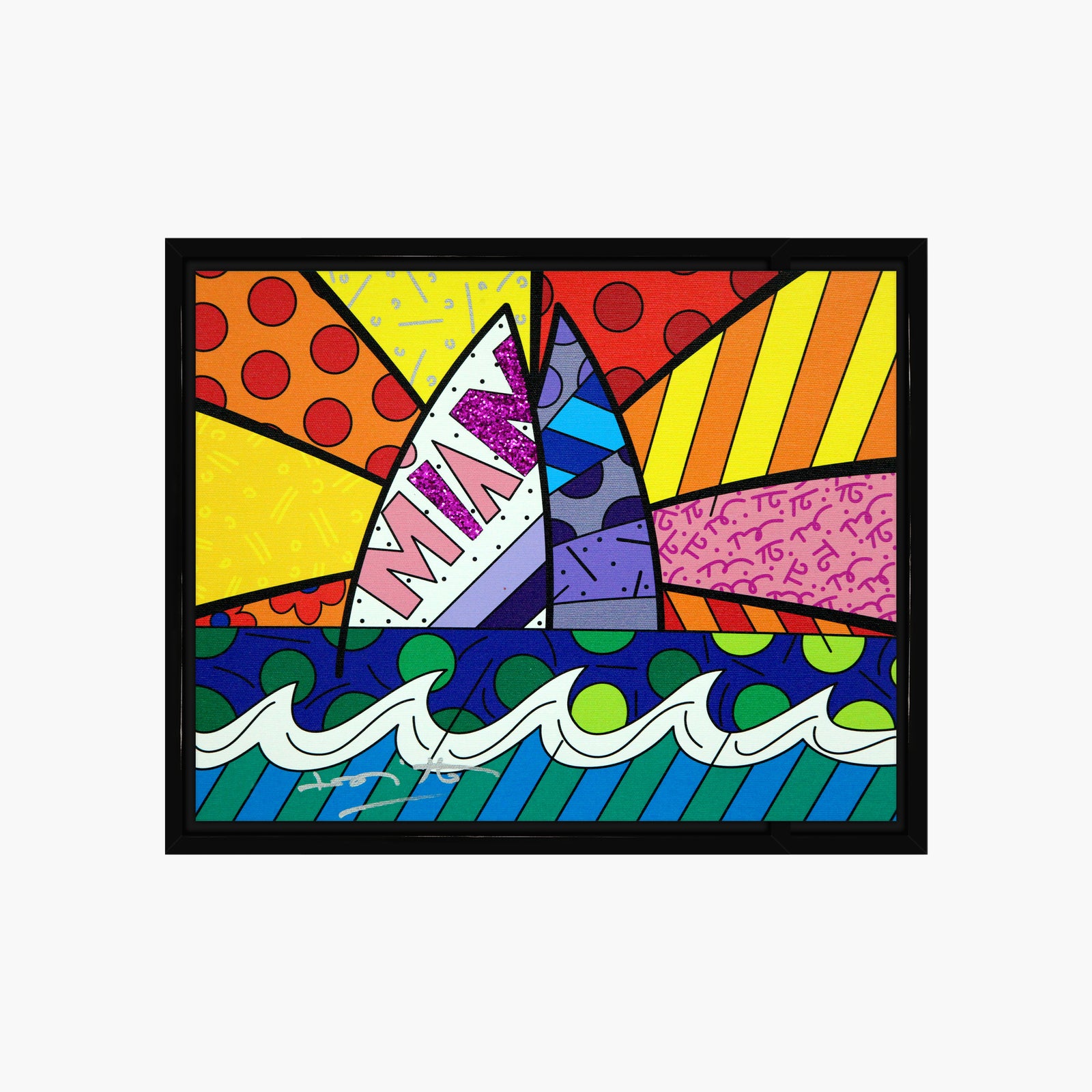 modern pop art miami limited edition print  vibrant home decor