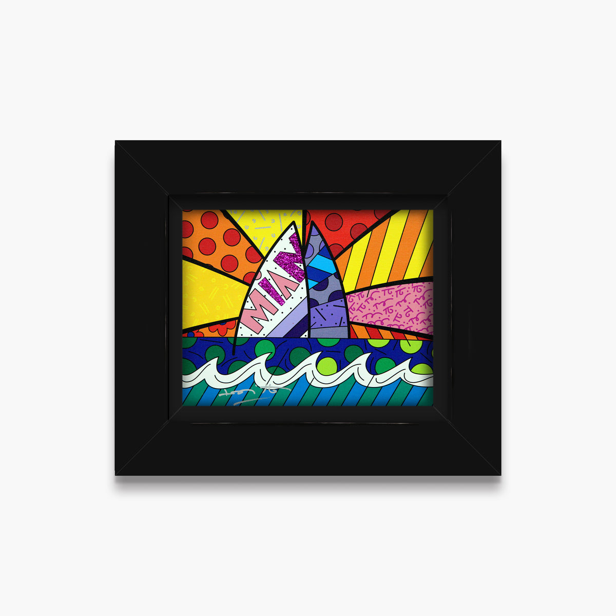 Romero Britto miami limited edition print  colorful pop art design
