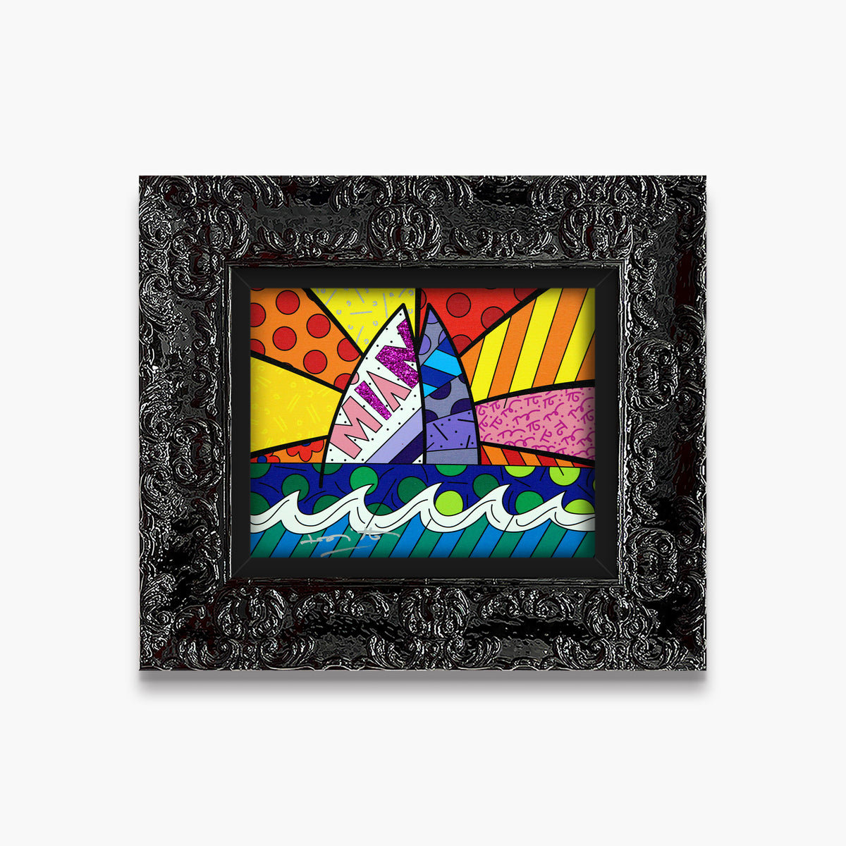 Romero Britto miami limited edition print  contemporary pop art piece