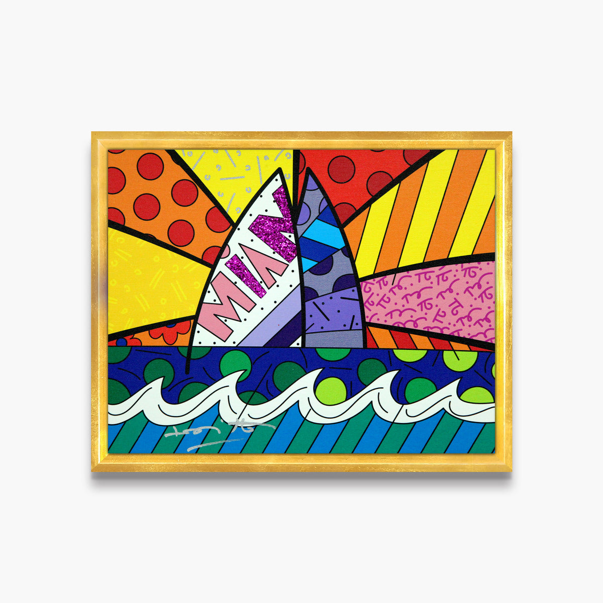 Romero Britto miami limited edition print  contemporary pop art piece