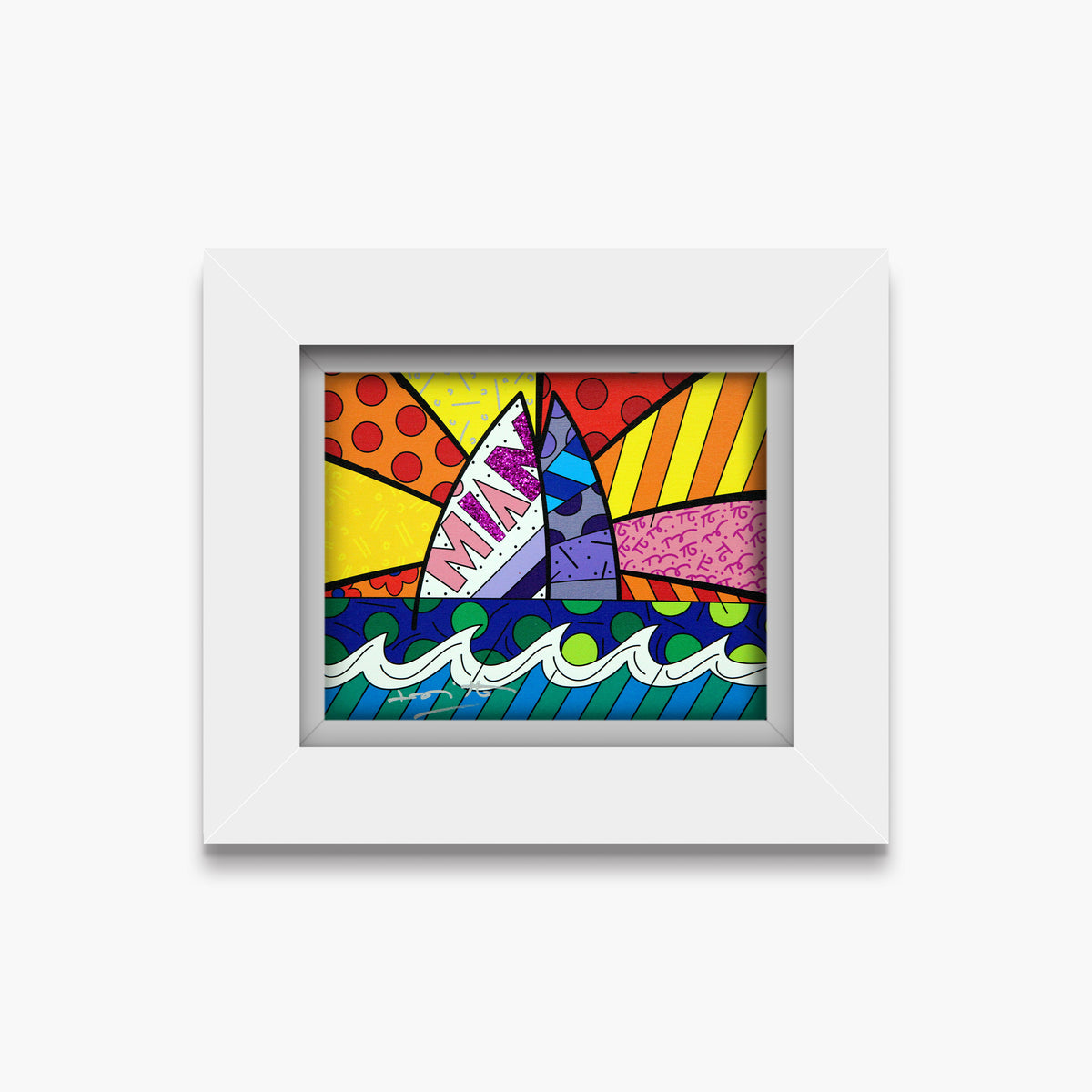 Romero Britto miami limited edition print  contemporary pop art piece