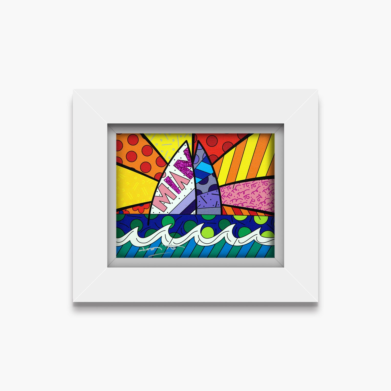 Romero Britto miami limited edition print  contemporary pop art piece