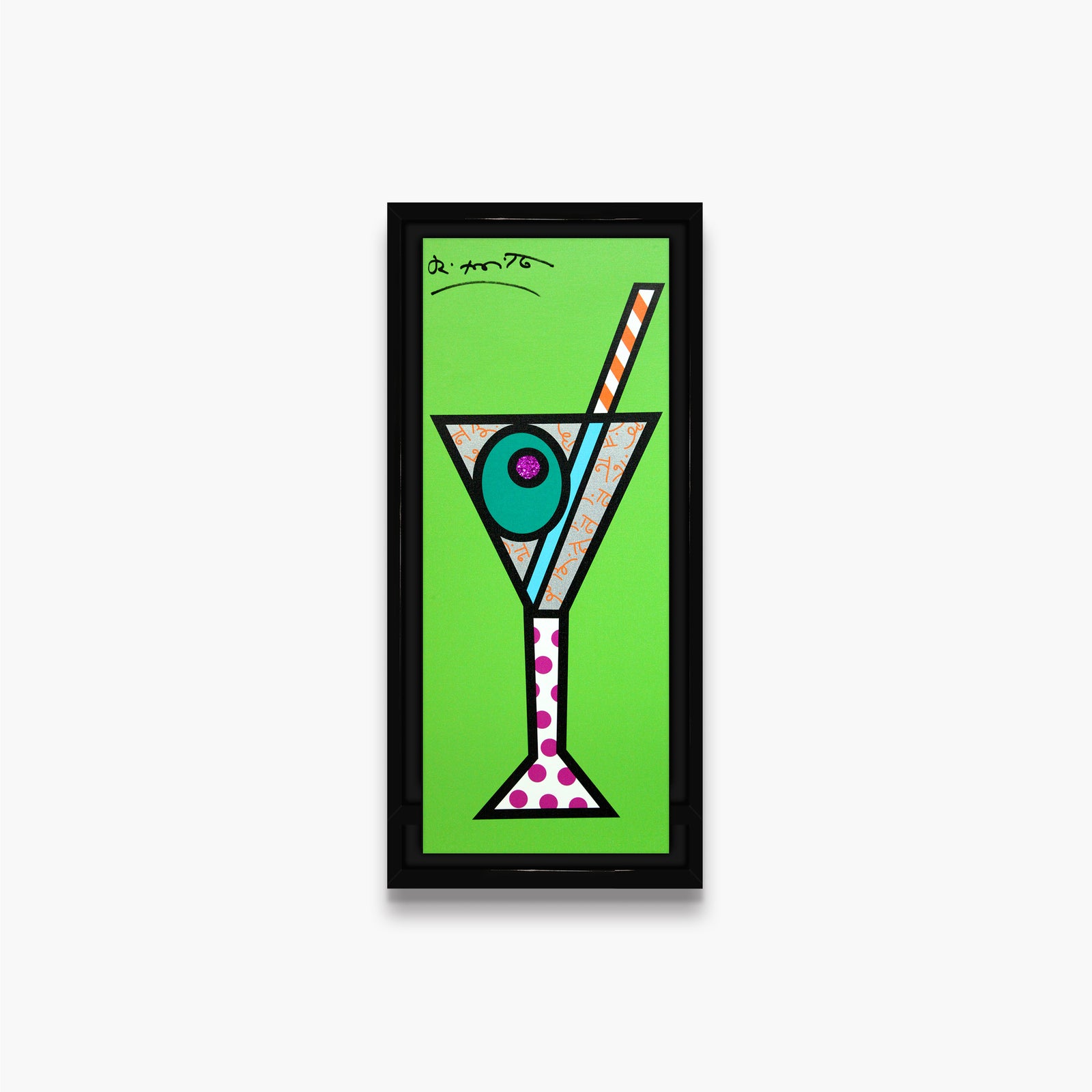 green martini limited edition print  colorful decorative collectible gift idea