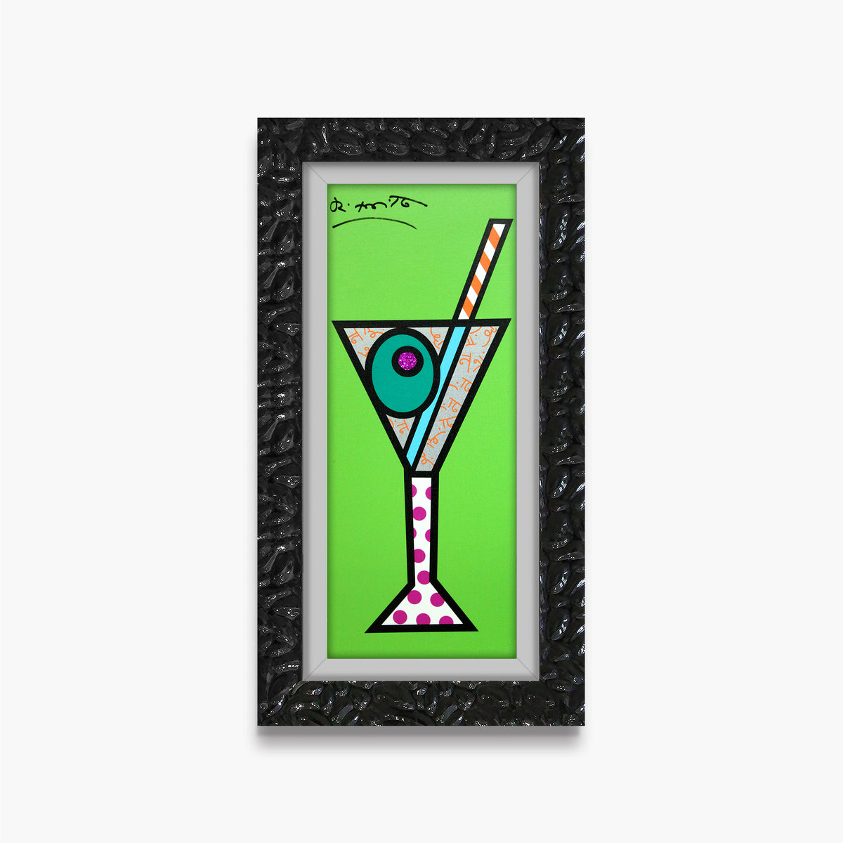 green martini limited edition print  colorful decorative collectible gift idea