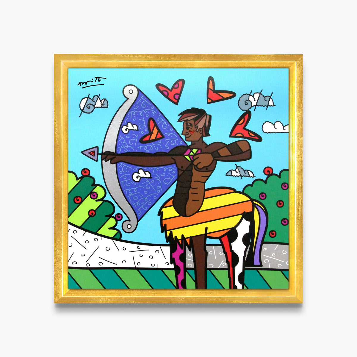 sagittarius limited edition print  artistic colorful design collectible