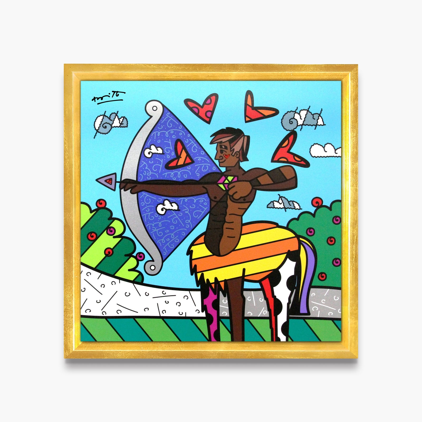 sagittarius limited edition print  artistic colorful design collectible