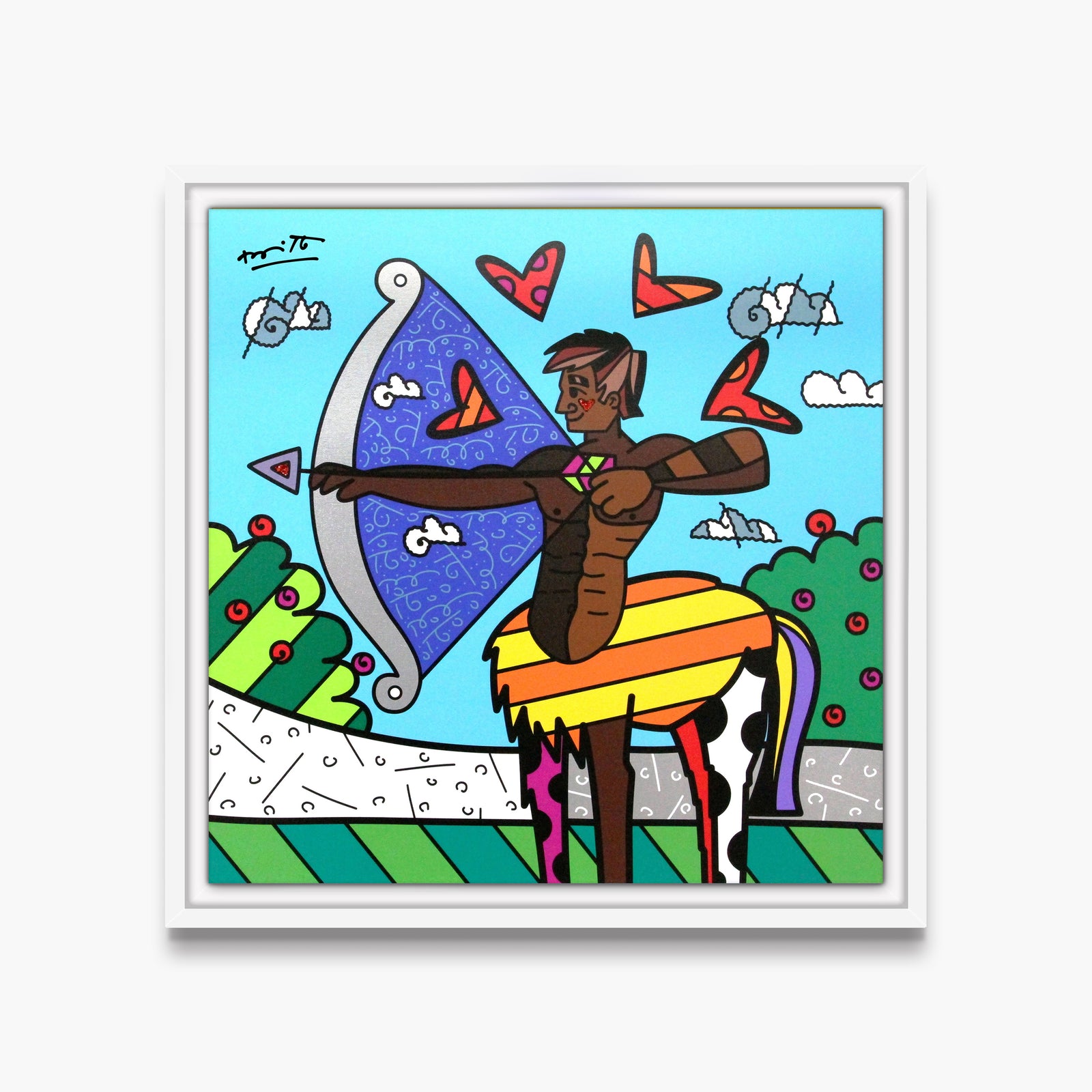 modern pop art sagittarius limited edition print  vibrant home decor