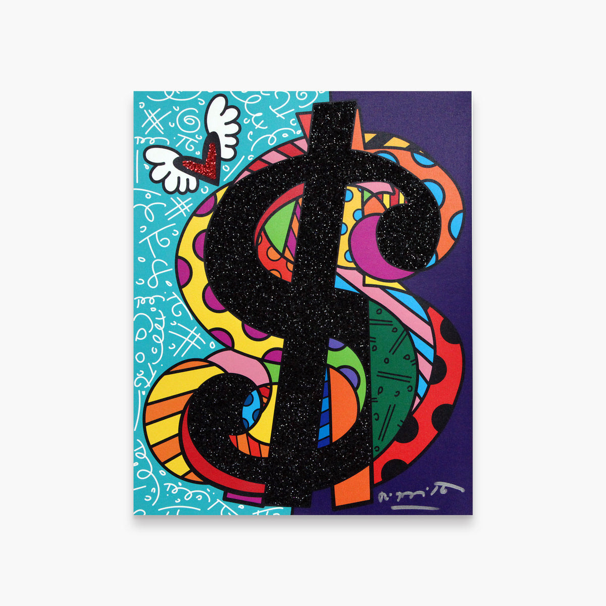 Romero Britto around cream series limited edition  colorful pop art design