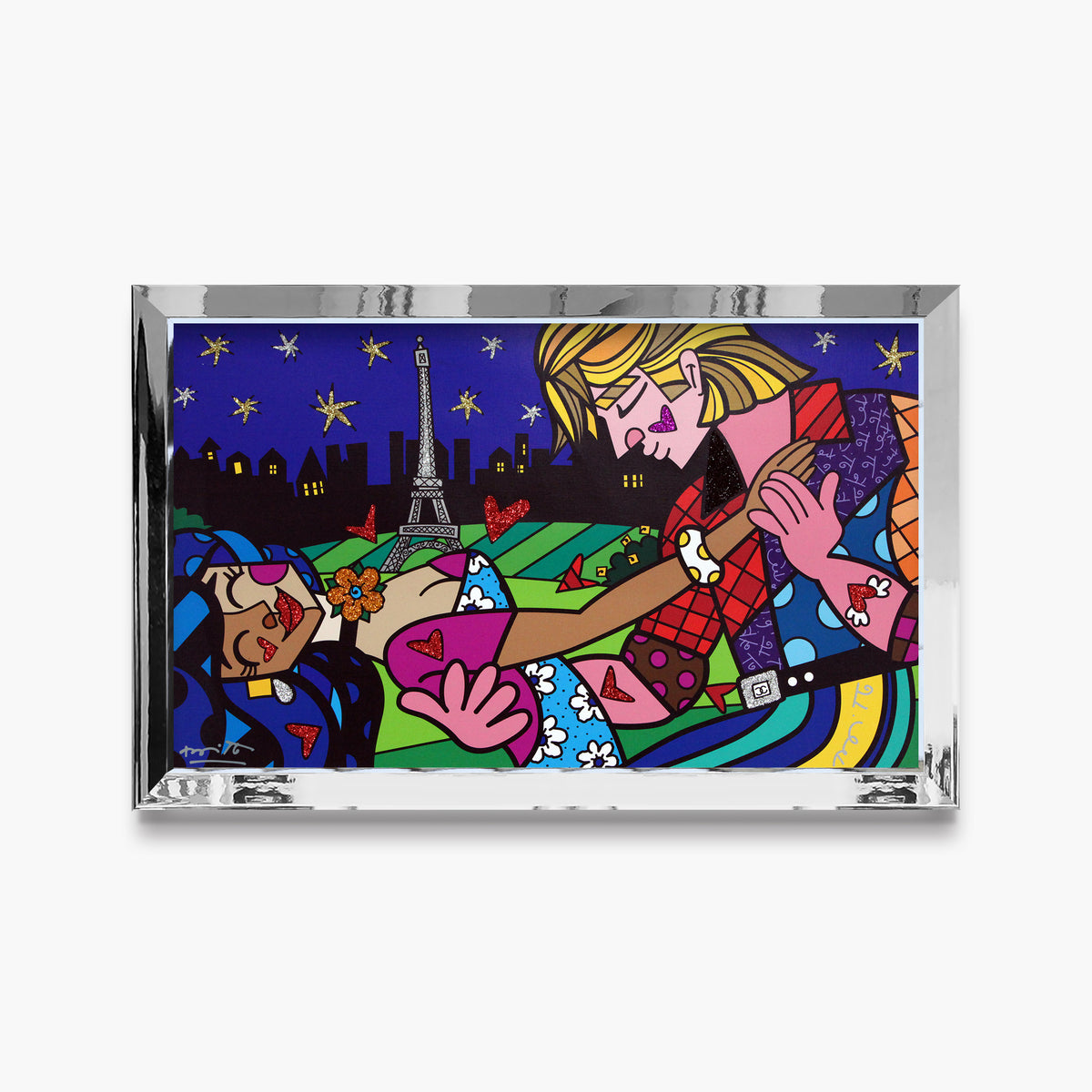 Romero Britto midnight in paris limited edition  colorful pop art design