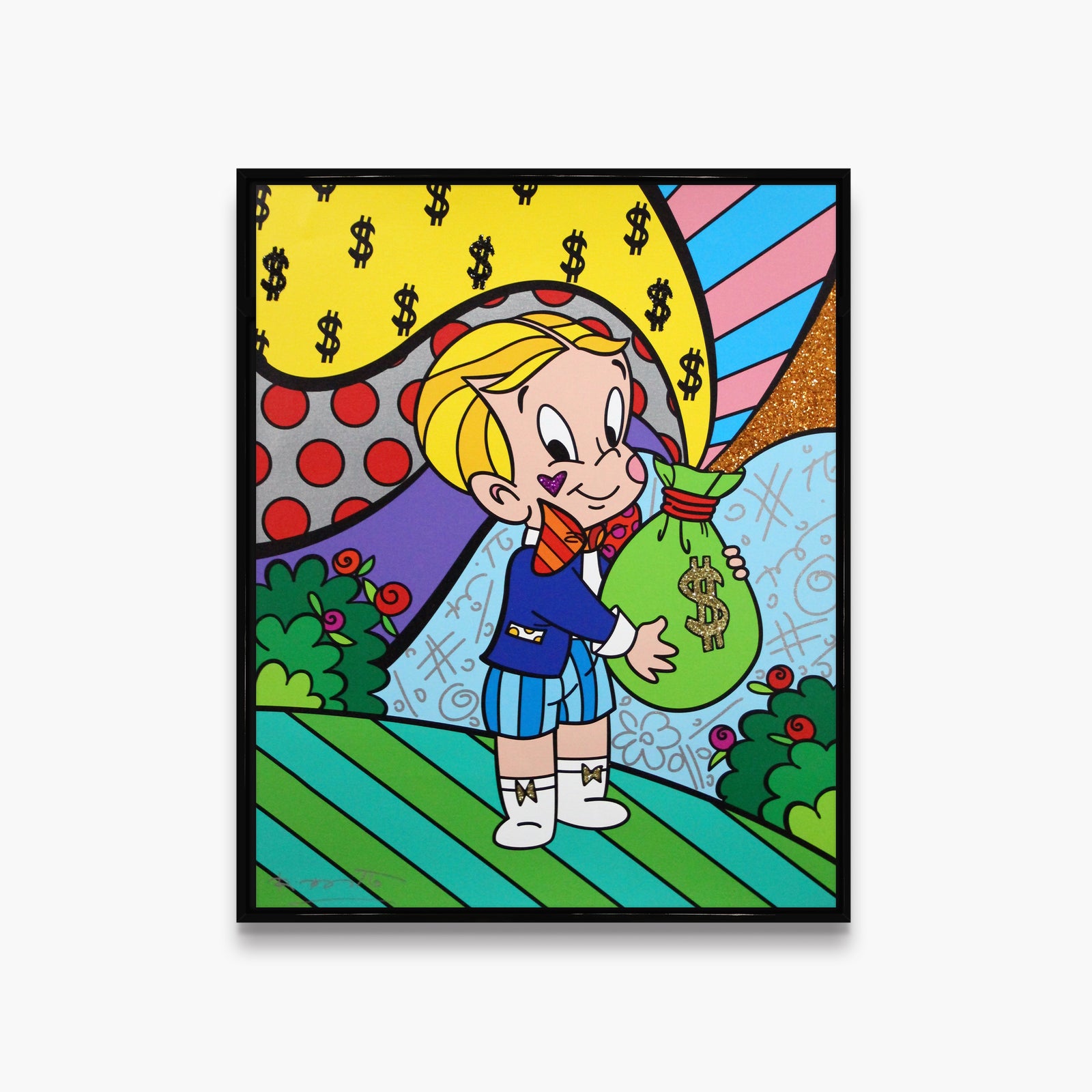 modern pop art richie rich nbcuniversal limited edition  vibrant home decor
