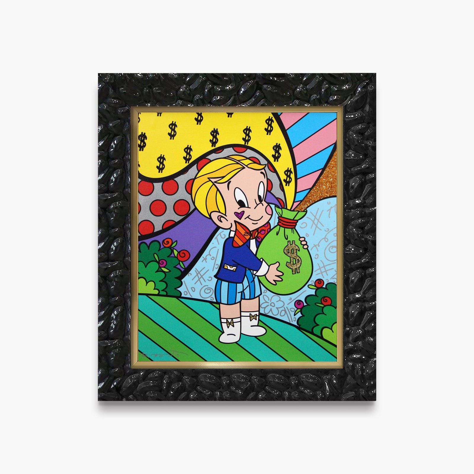 Romero Britto richie rich nbcuniversal limited edition  contemporary pop art piece