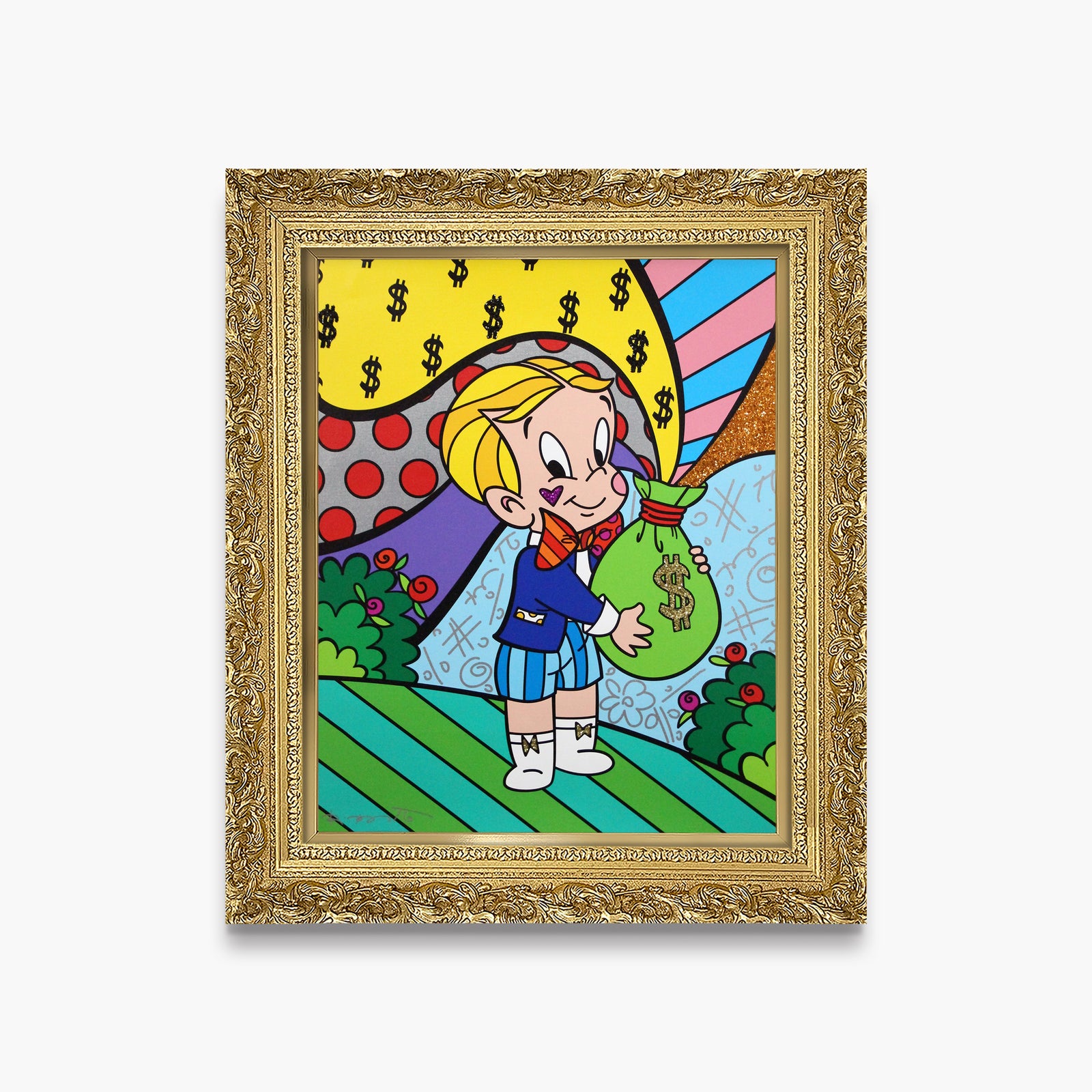 Romero Britto richie rich nbcuniversal limited edition  colorful pop art design