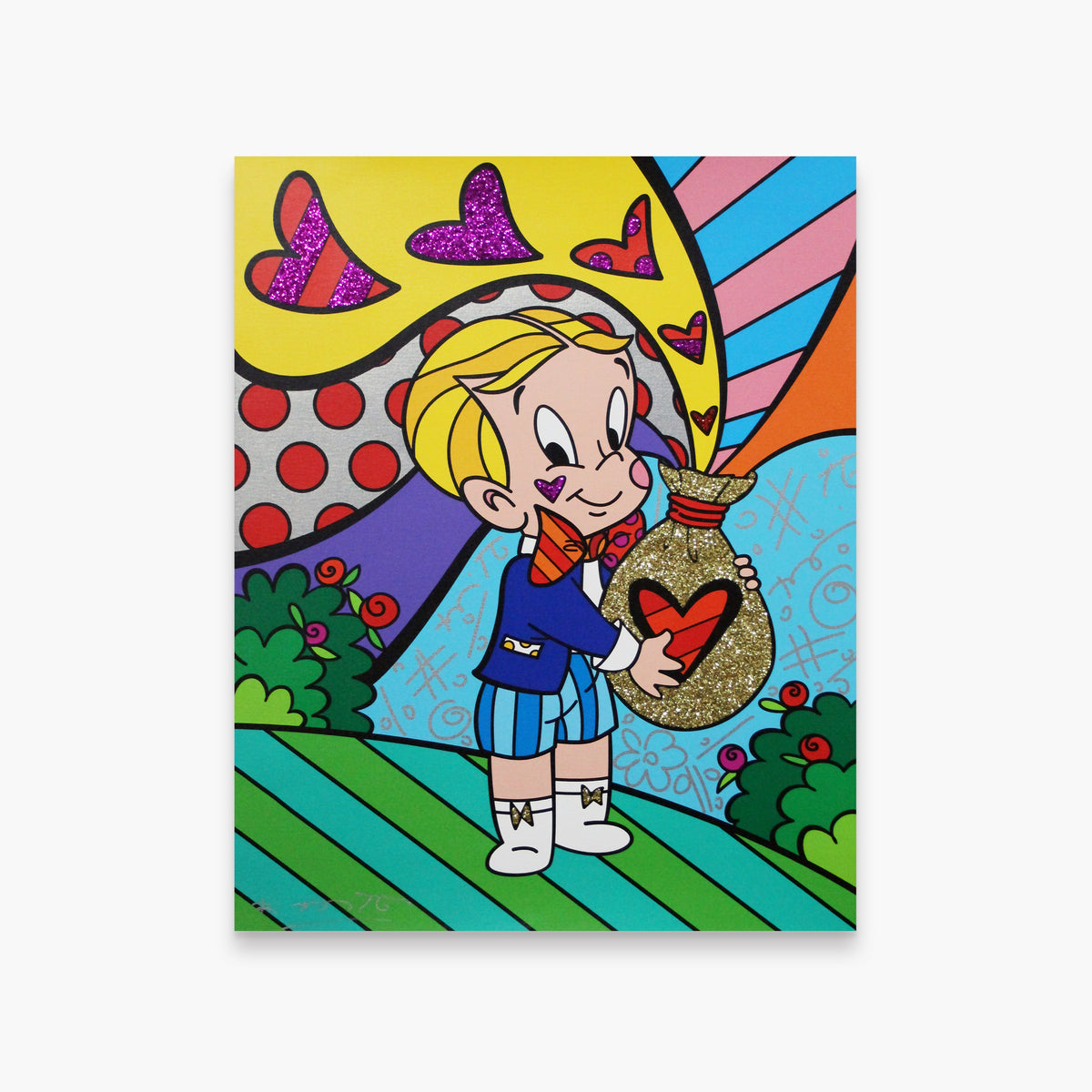 Romero Britto richie rich love nbcuniversal limited  colorful pop art design