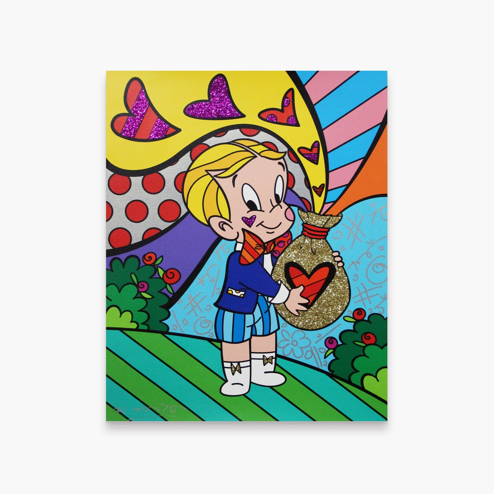 Romero Britto richie rich love nbcuniversal limited  colorful pop art design