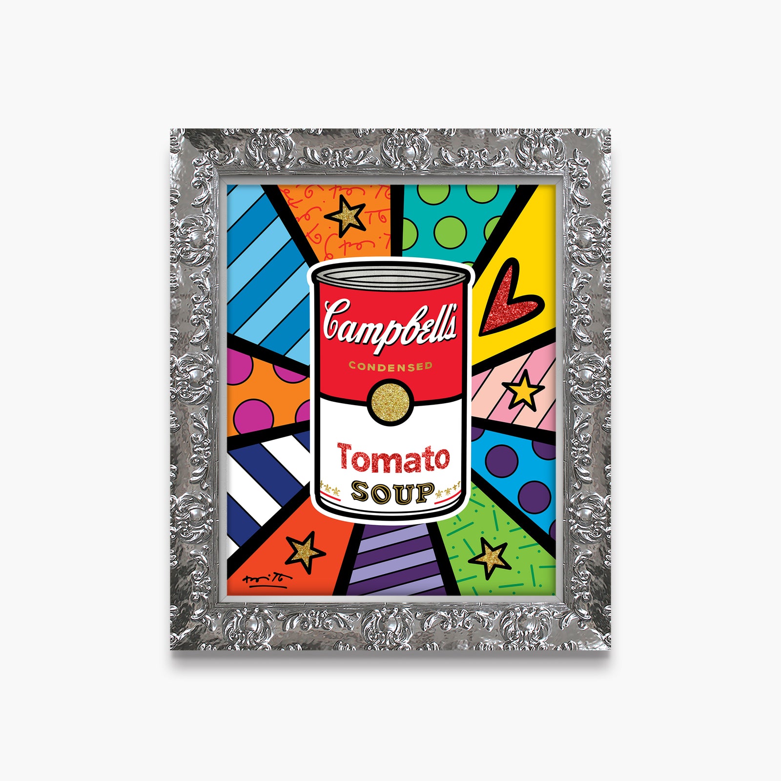 Romero Britto campbells soup limited edition print  colorful pop art design