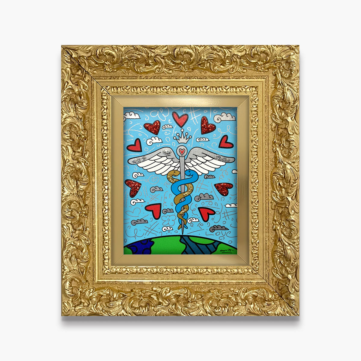 modern pop art one world limited edition print  vibrant home decor