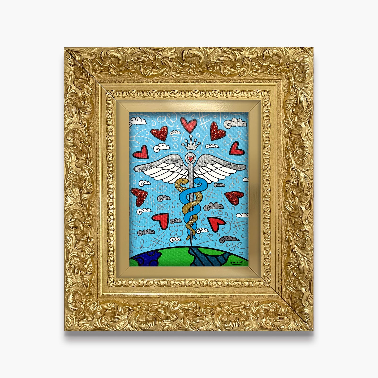 modern pop art one world limited edition print  vibrant home decor