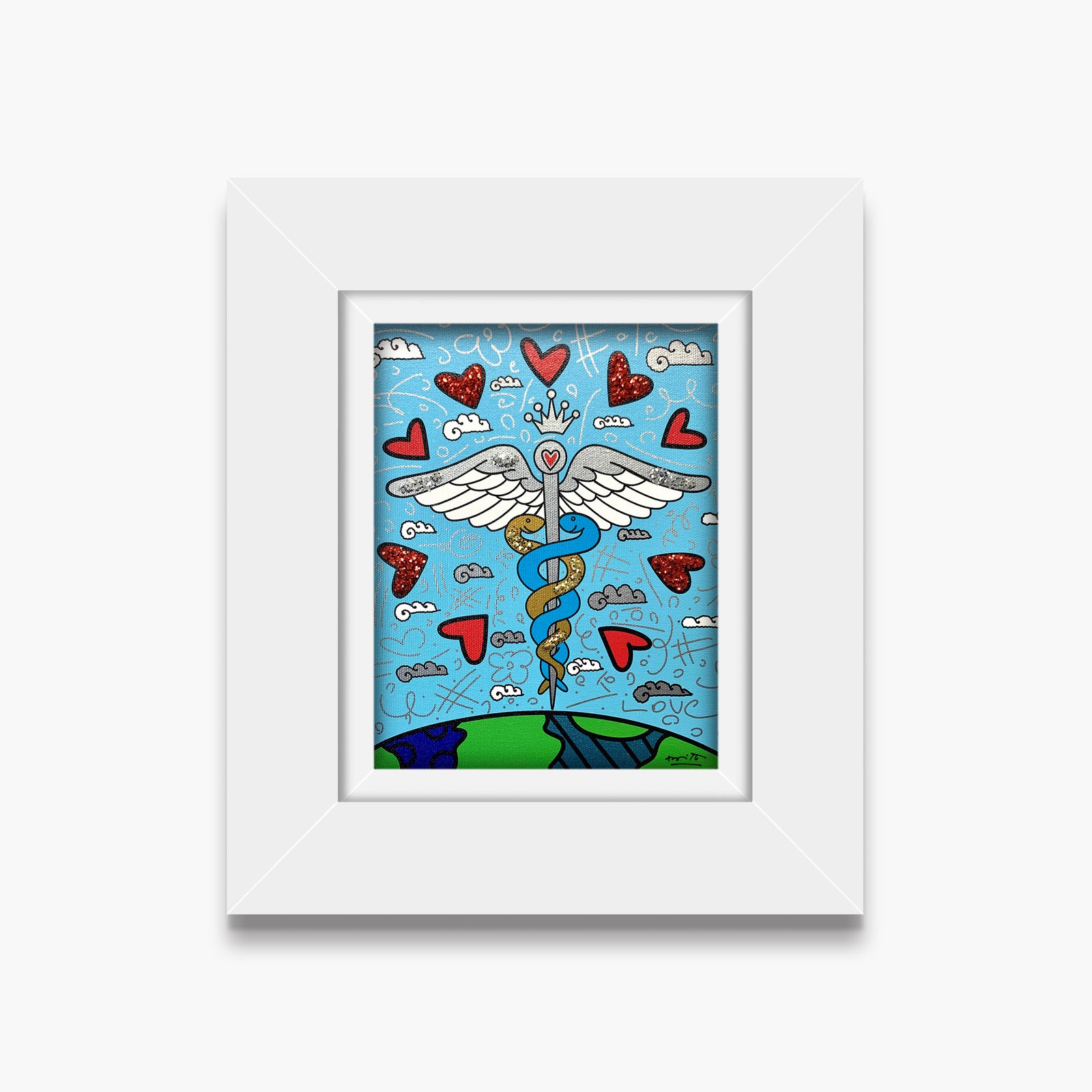 one world limited edition print  colorful decorative collectible gift idea