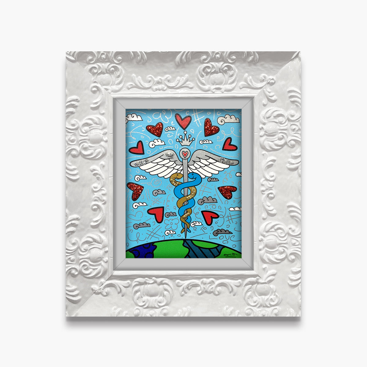 one world limited edition print  artistic colorful design collectible