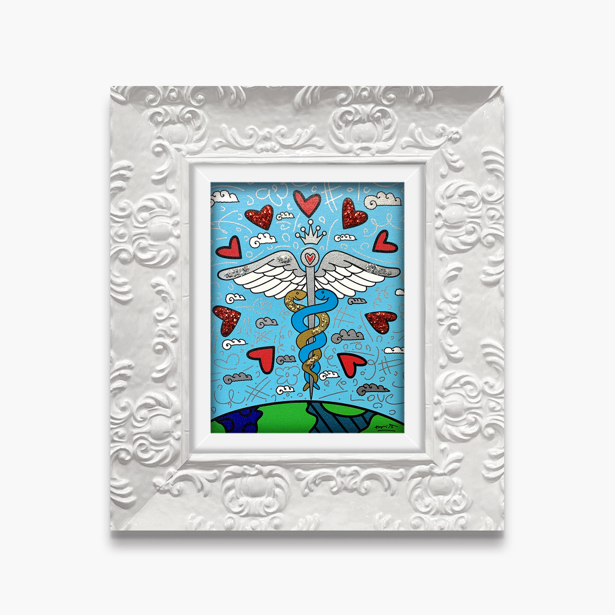 modern pop art one world limited edition print  vibrant home decor