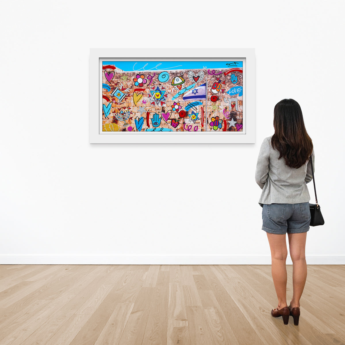modern pop art the western wall limited edition  vibrant home decor