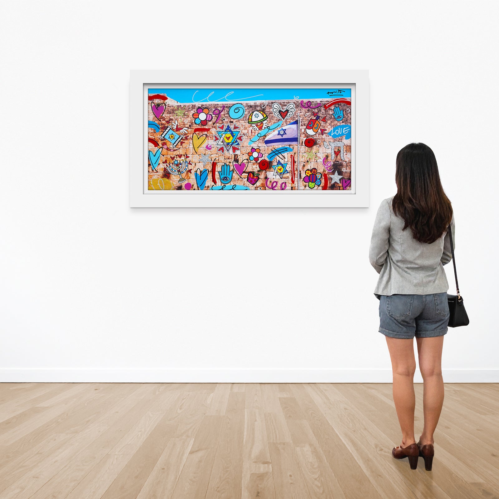 modern pop art the western wall limited edition  vibrant home decor
