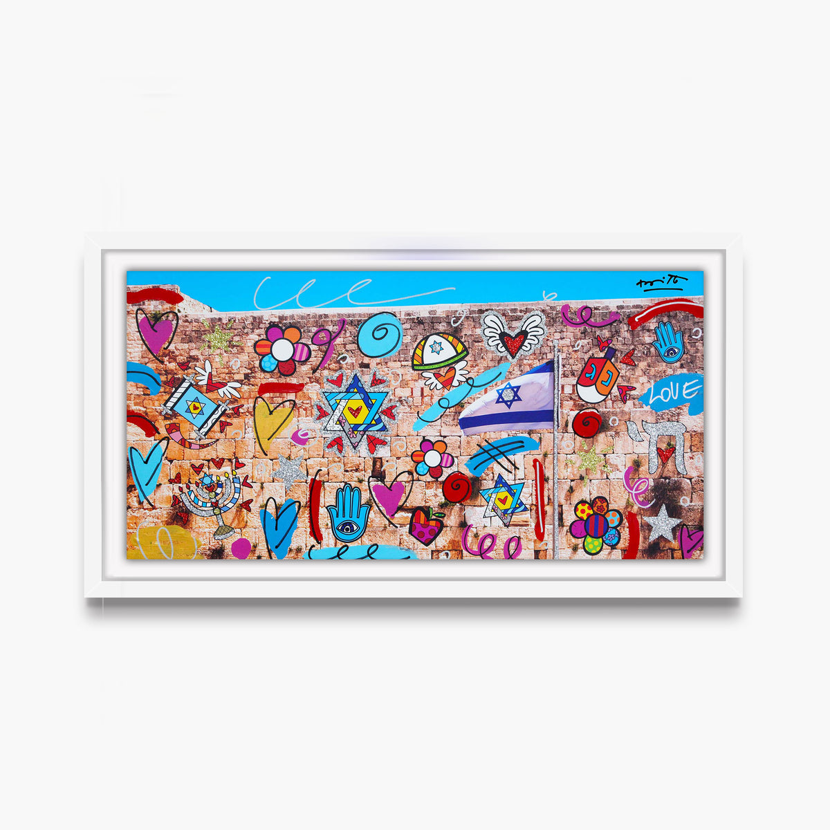 the western wall limited edition  artistic colorful design collectible