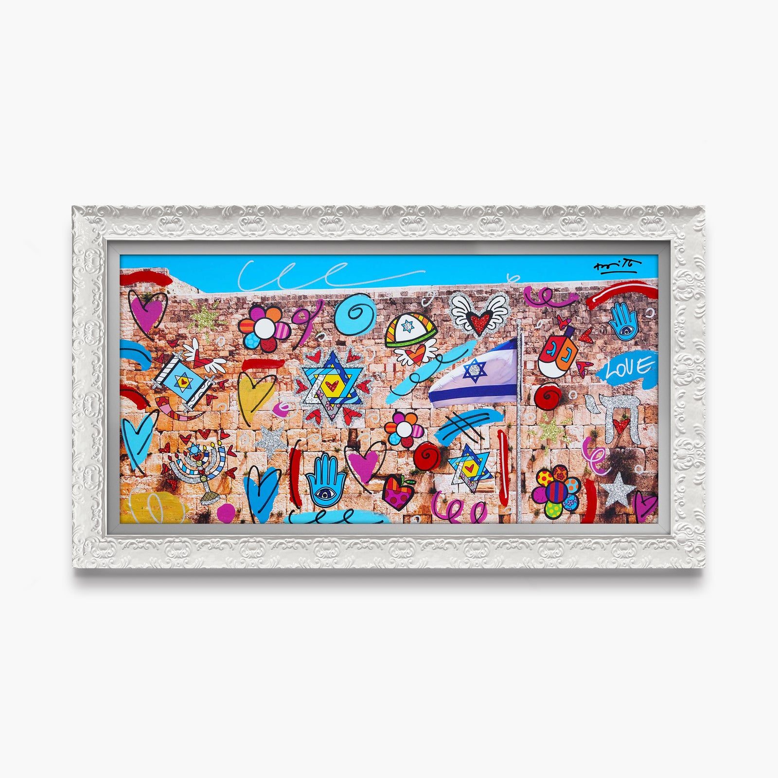 modern pop art the western wall limited edition  vibrant home decor