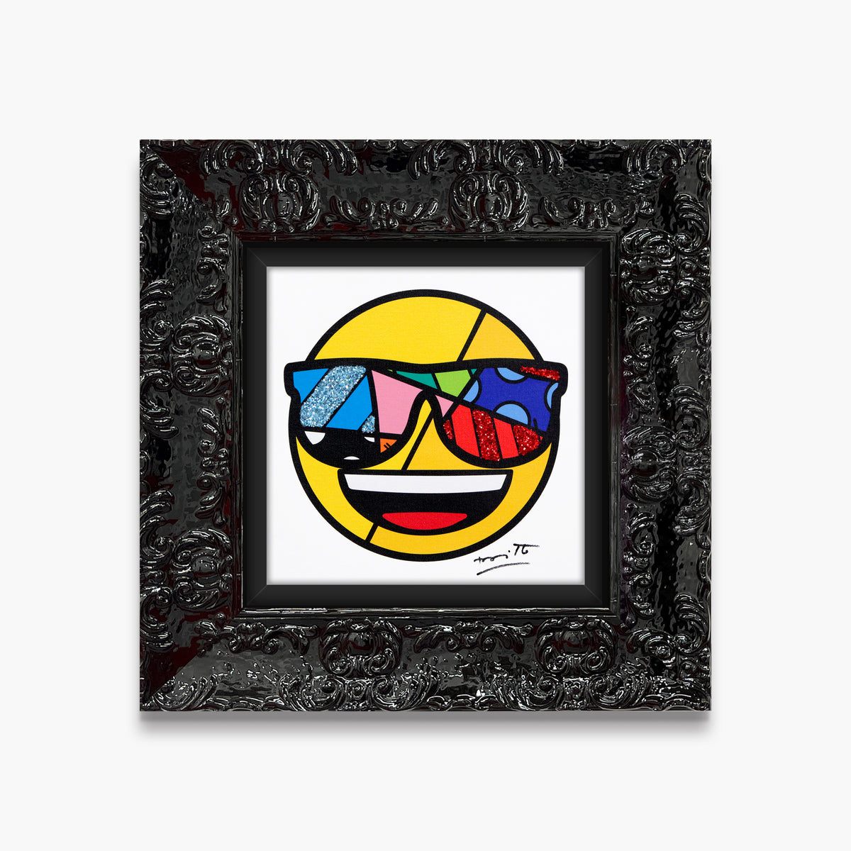 Romero Britto you are very cool emoji  contemporary pop art piece
