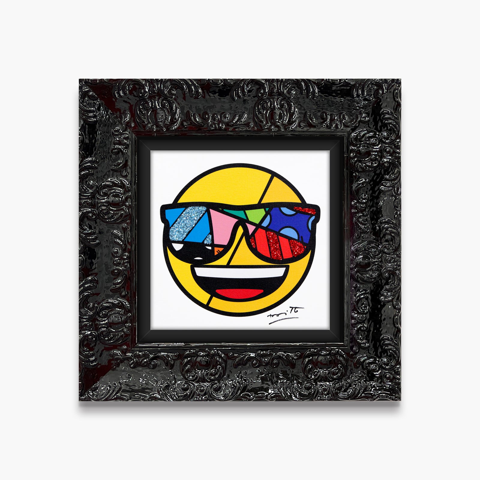 Romero Britto you are very cool emoji  contemporary pop art piece