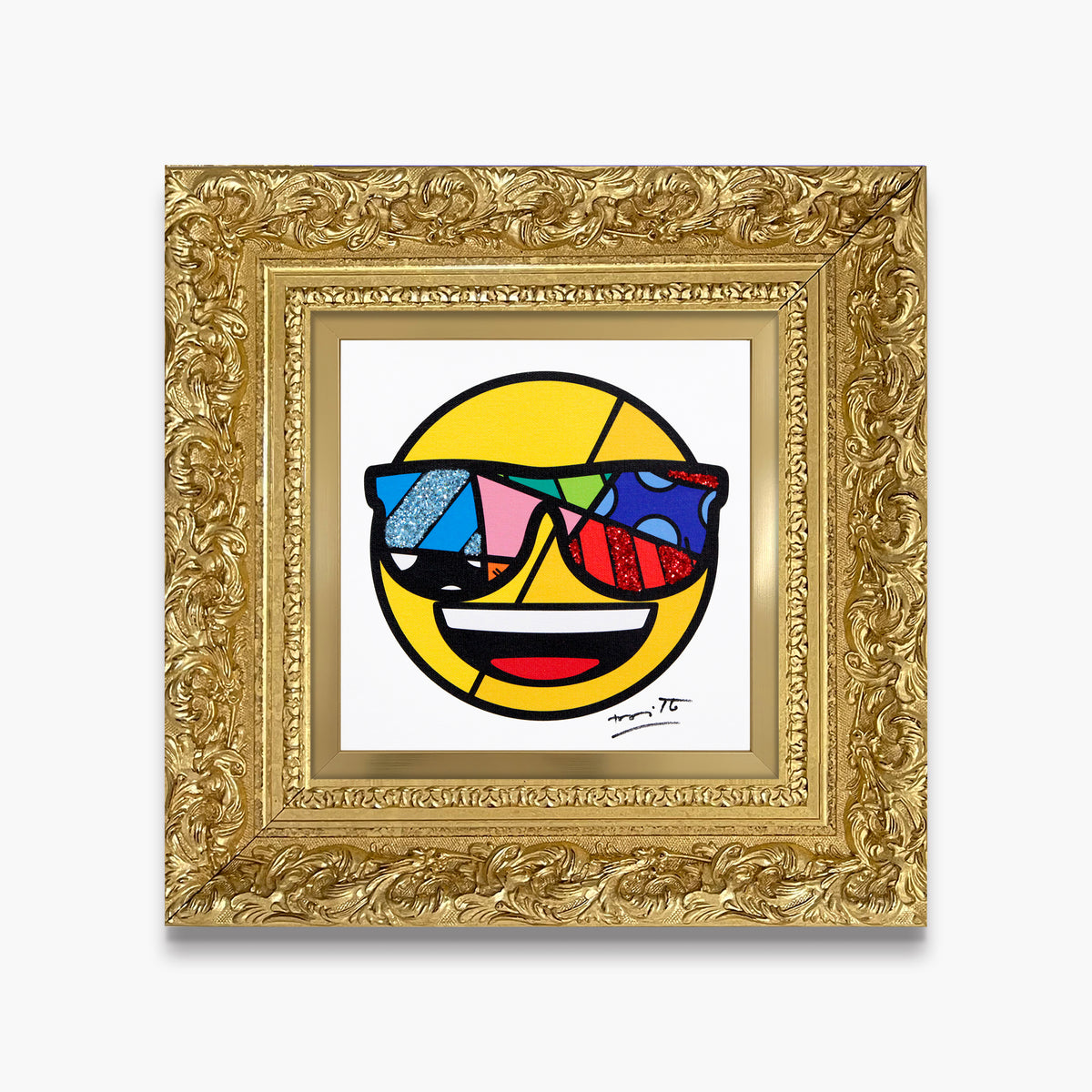 Romero Britto you are very cool emoji  contemporary pop art piece