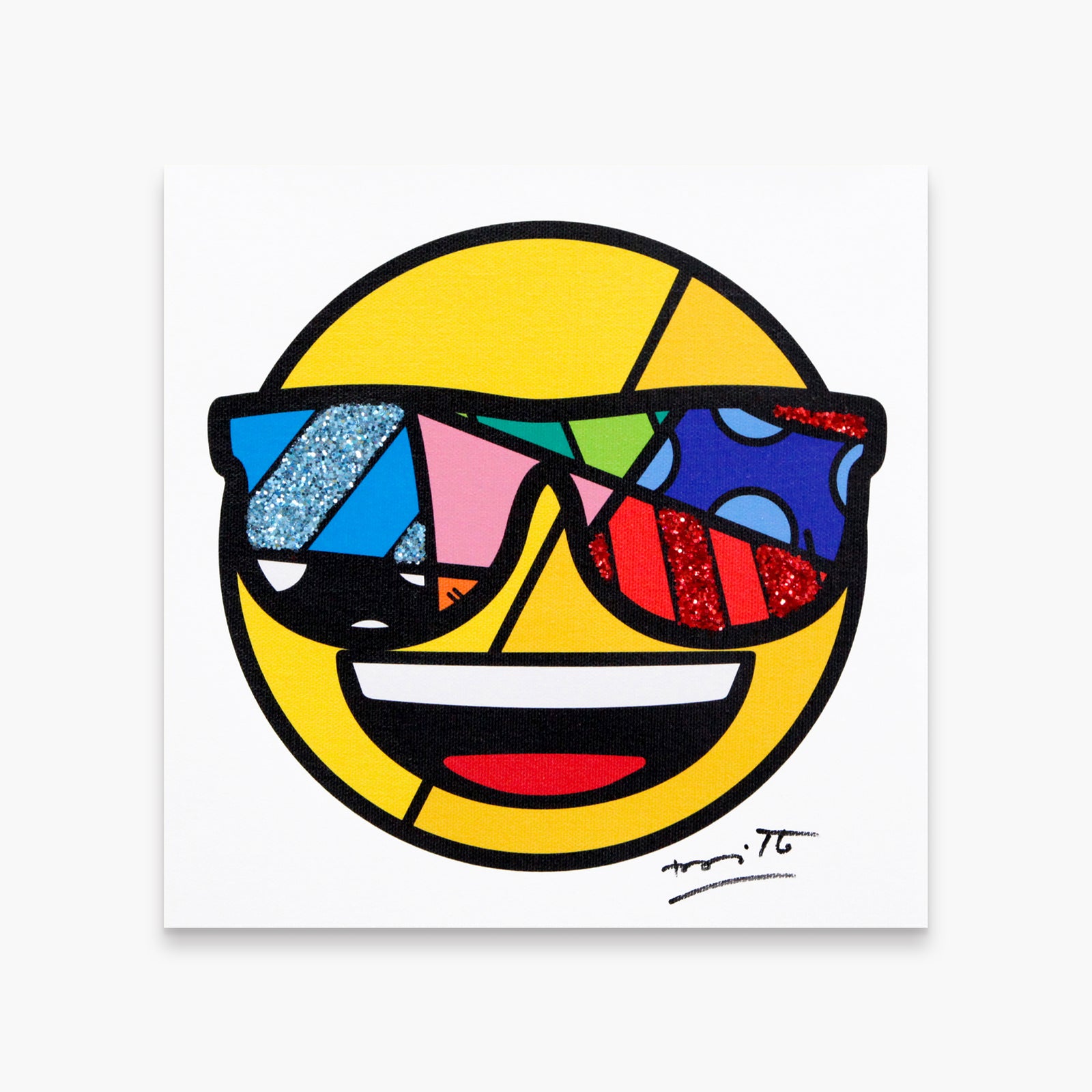 Romero Britto you are very cool emoji  colorful pop art design