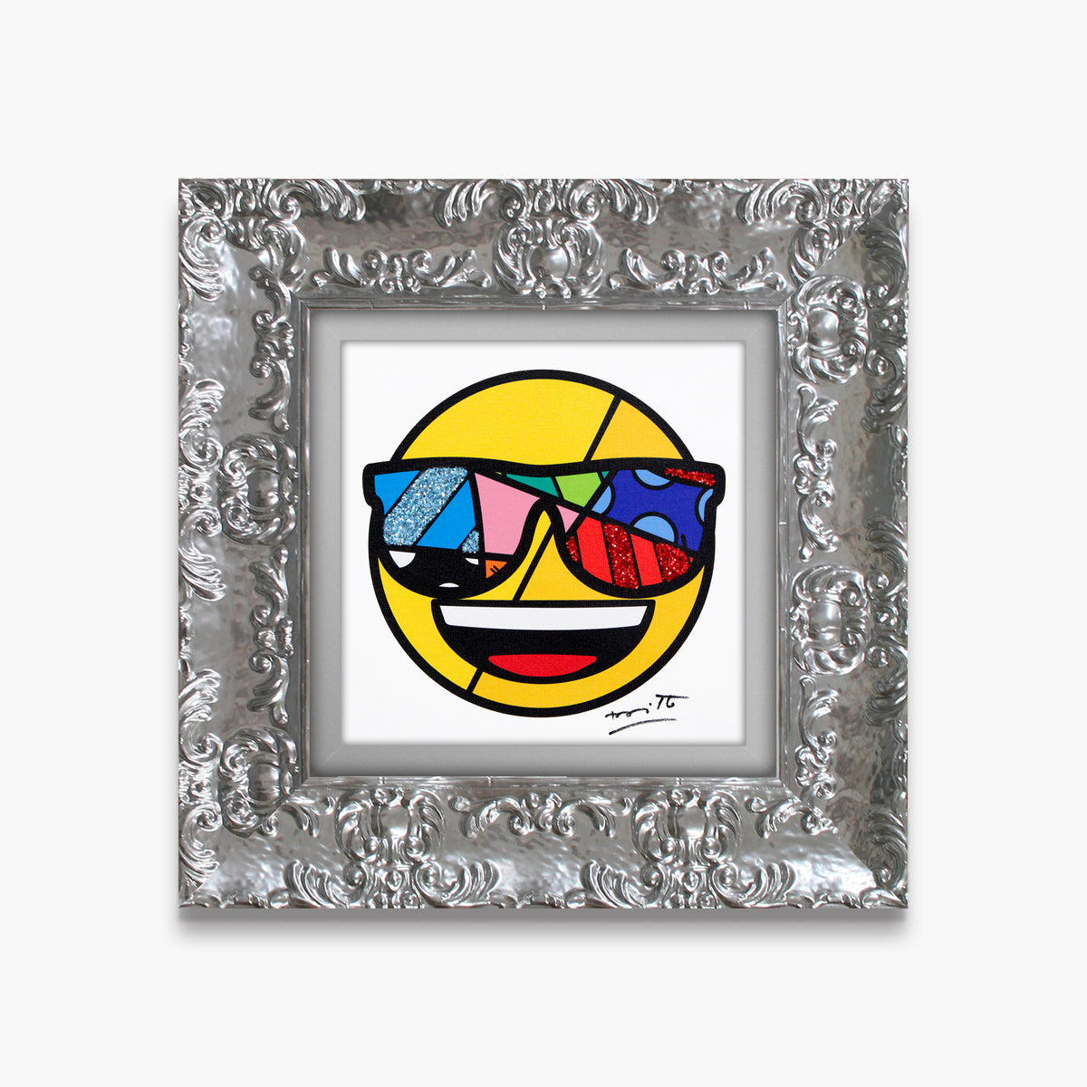 Romero Britto you are very cool emoji  colorful pop art design