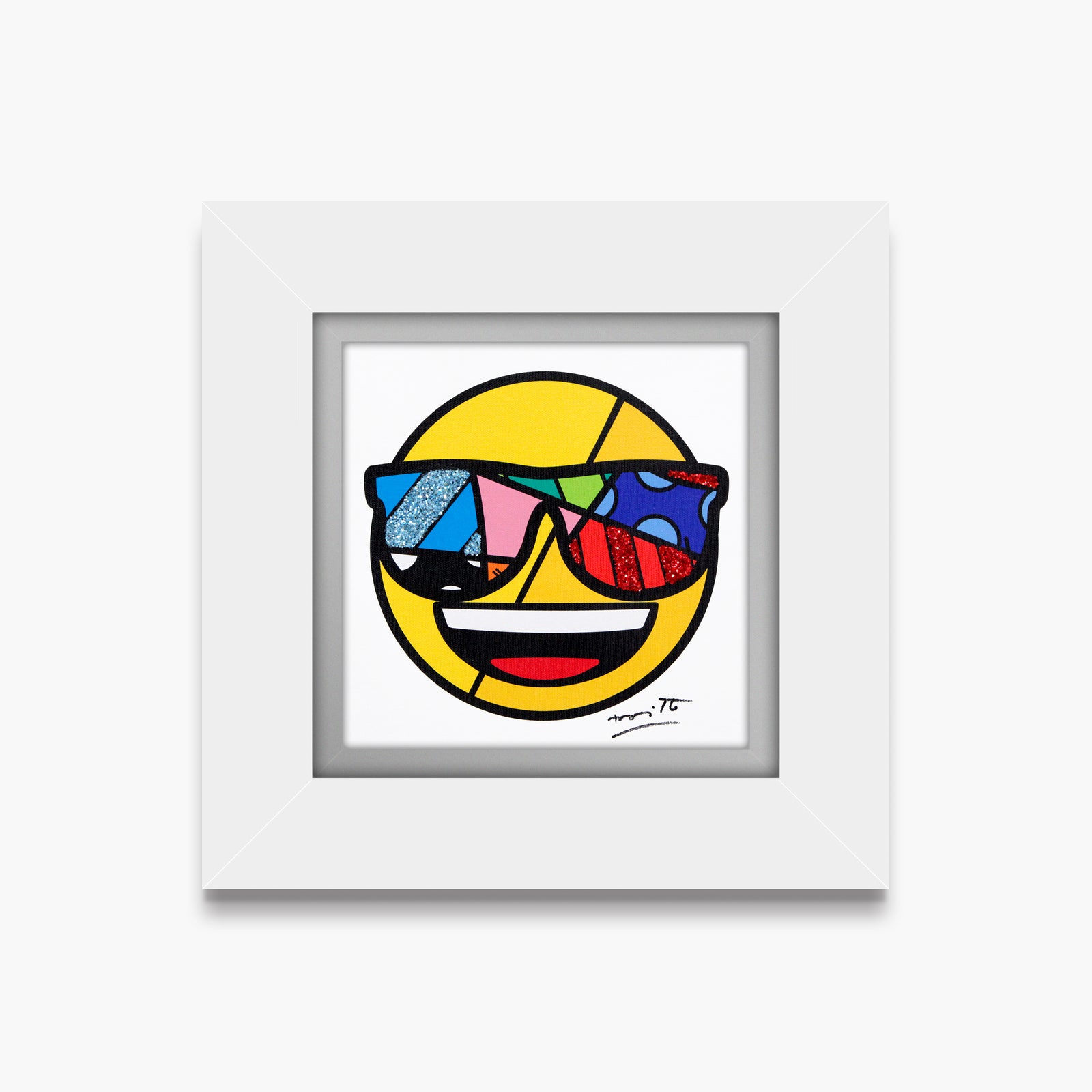Romero Britto you are very cool emoji  contemporary pop art piece