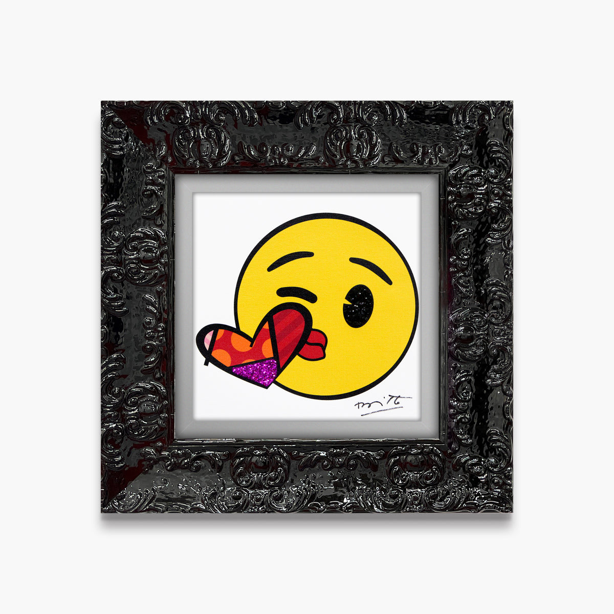 Romero Britto kisses for you emoji by  colorful pop art design