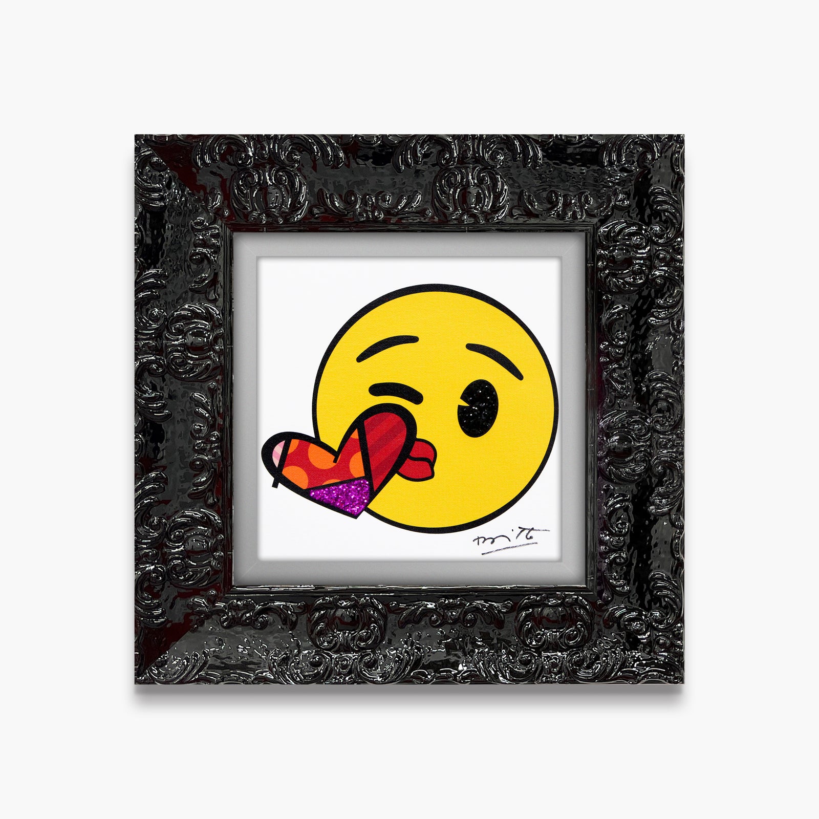 Romero Britto kisses for you emoji by  colorful pop art design