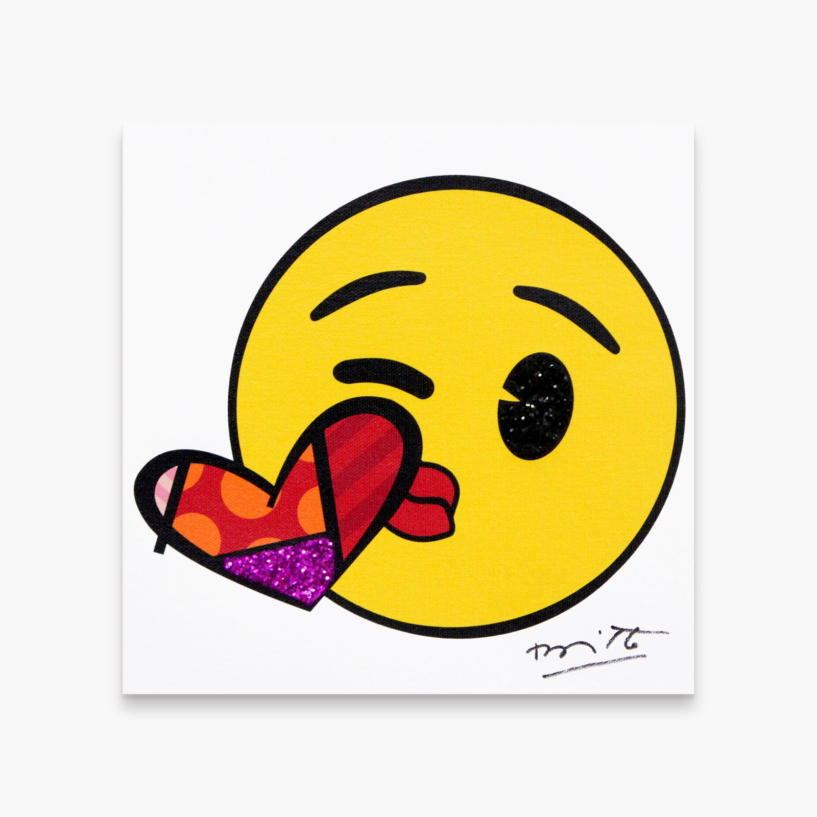 Romero Britto kisses for you emoji by  colorful pop art design