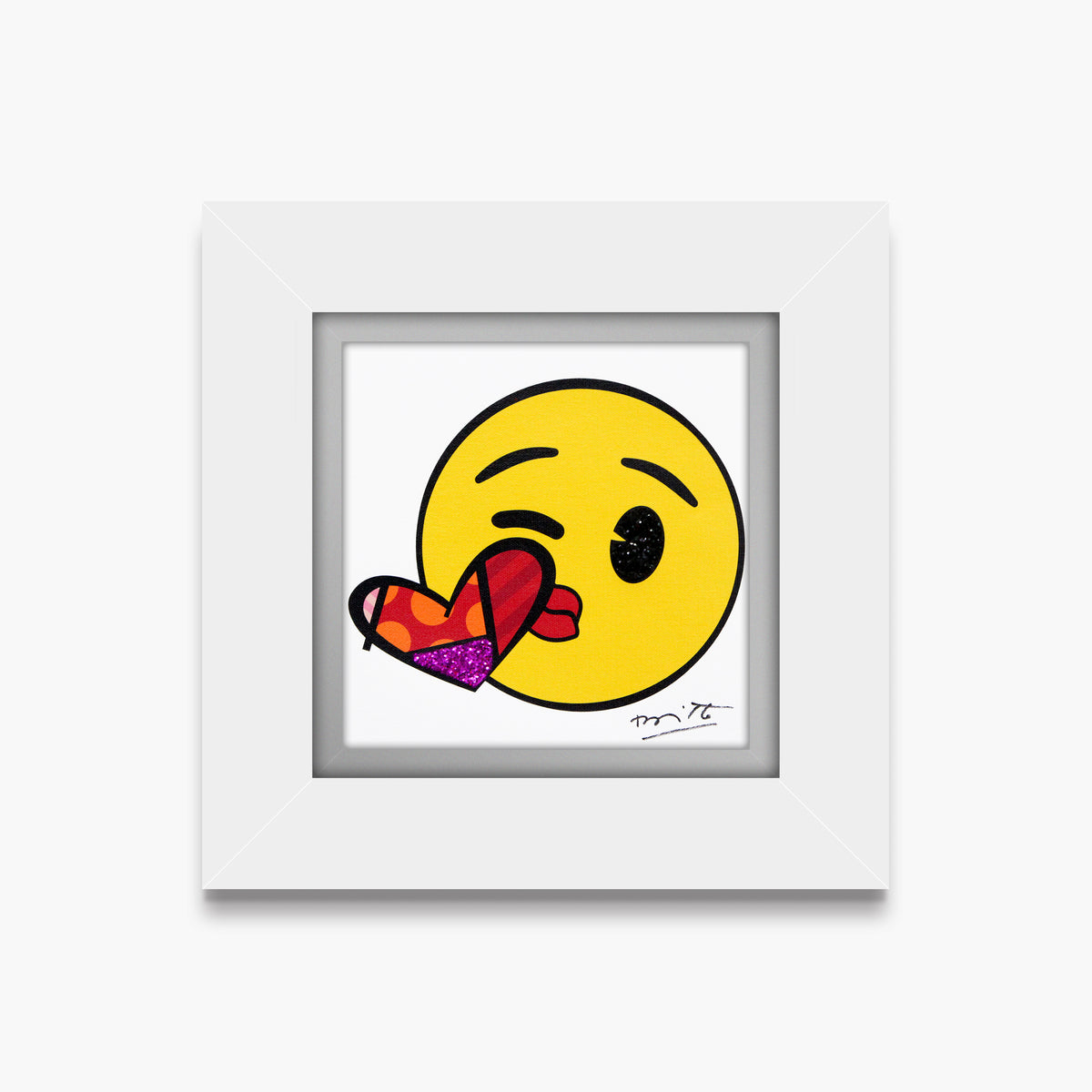 Romero Britto kisses for you emoji by  contemporary pop art piece
