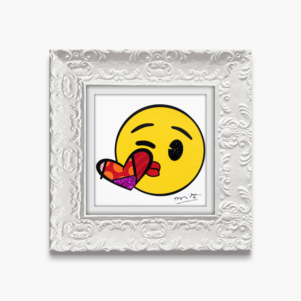 modern pop art kisses for you emoji by  vibrant home decor