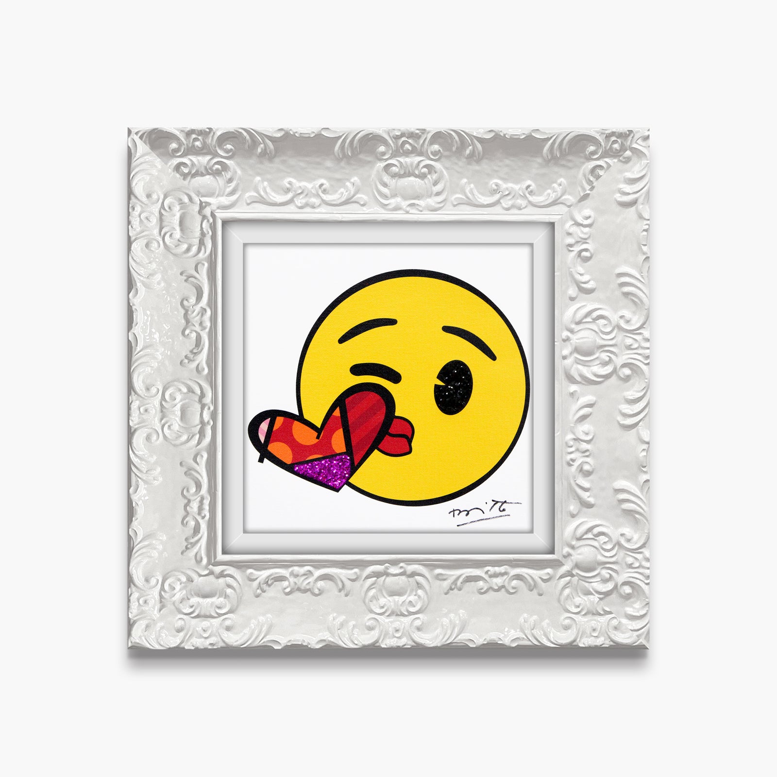 modern pop art kisses for you emoji by  vibrant home decor