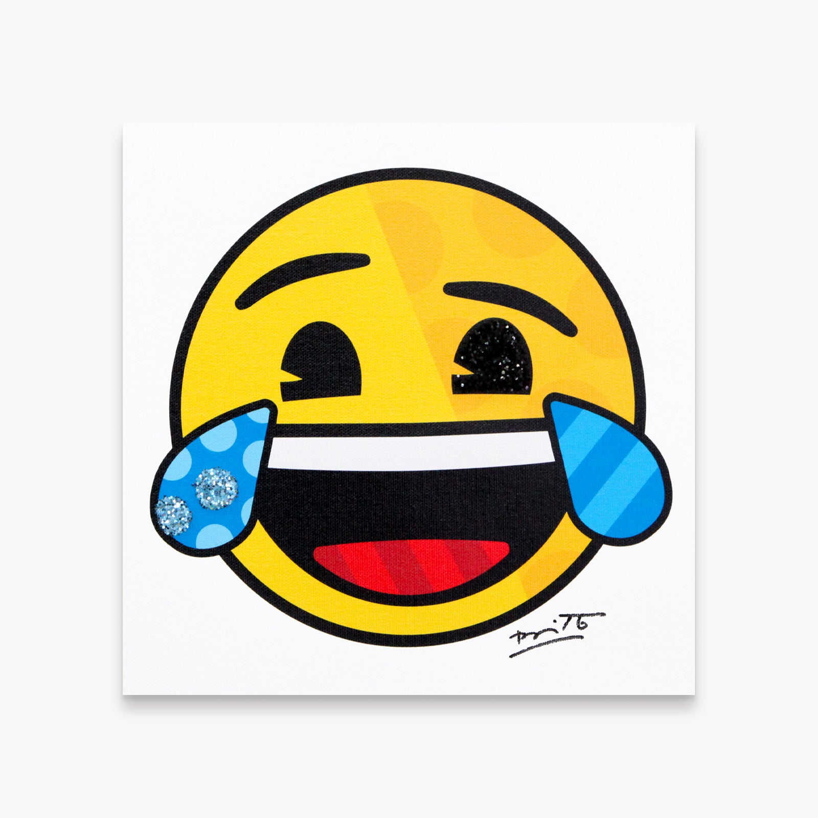 Romero Britto happy for you emoji by  colorful pop art design