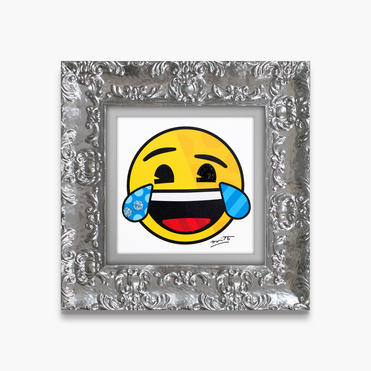 Romero Britto happy for you emoji by  colorful pop art design