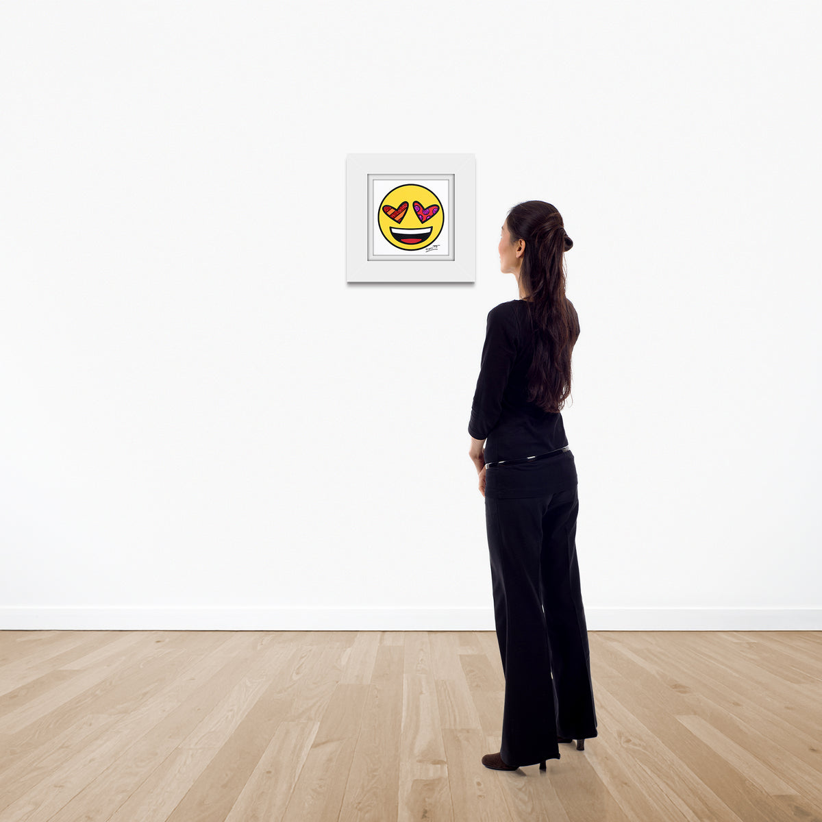 modern pop art love you emoji by britto  vibrant home decor