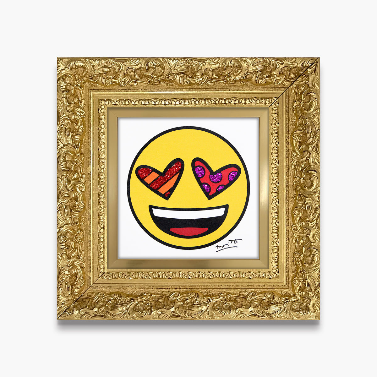 Romero Britto love you emoji by britto  colorful pop art design