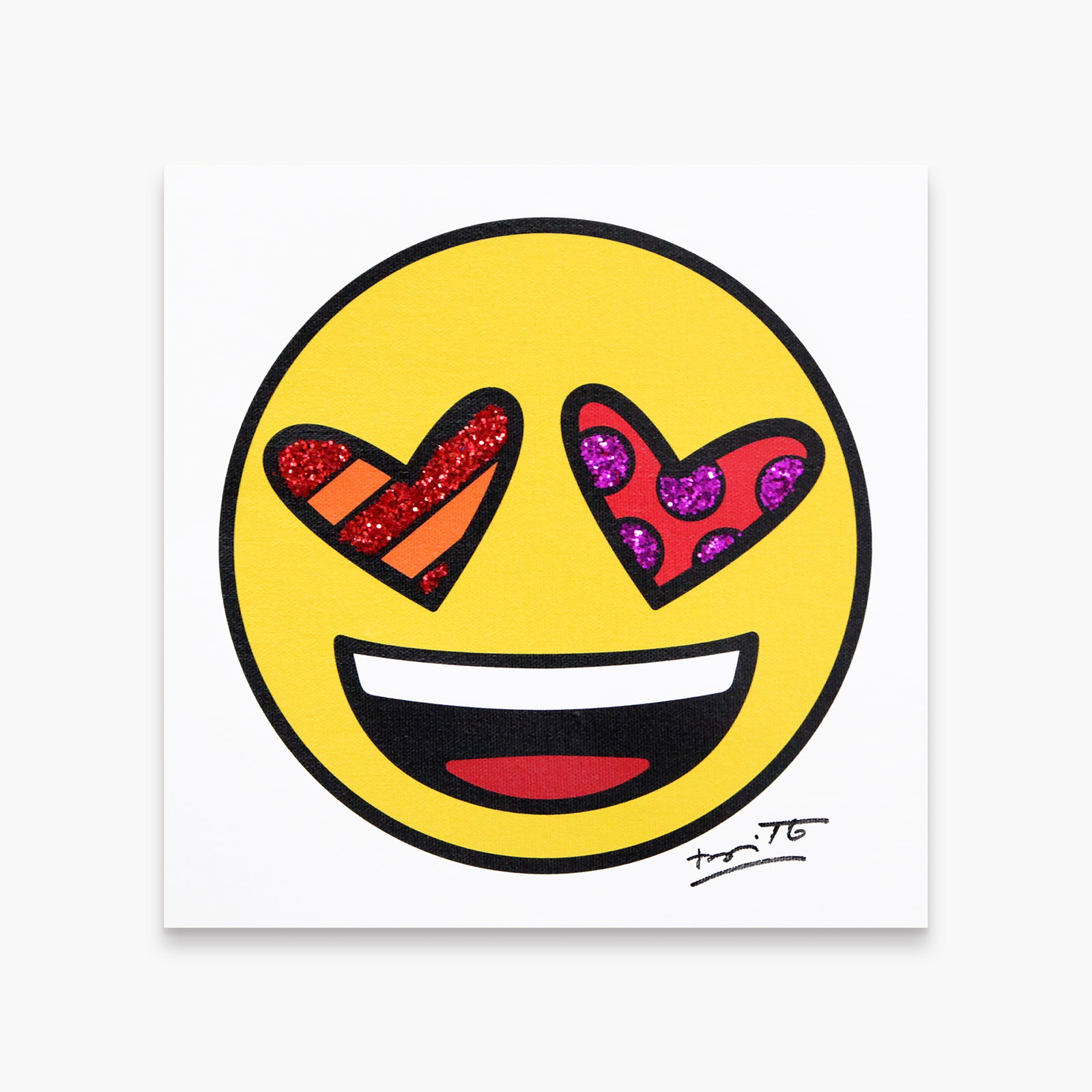 Romero Britto love you emoji by britto  colorful pop art design