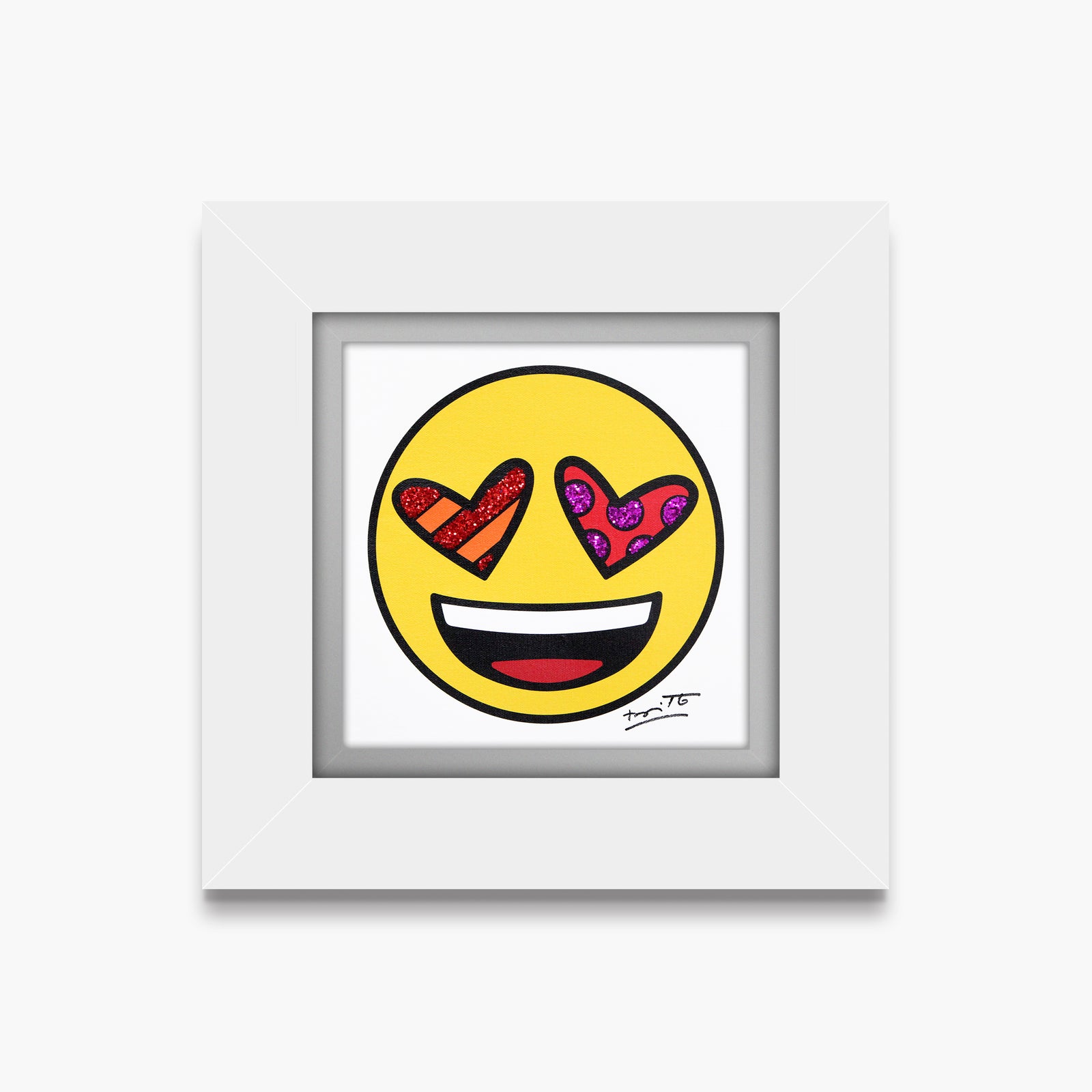 Romero Britto love you emoji by britto  contemporary pop art piece