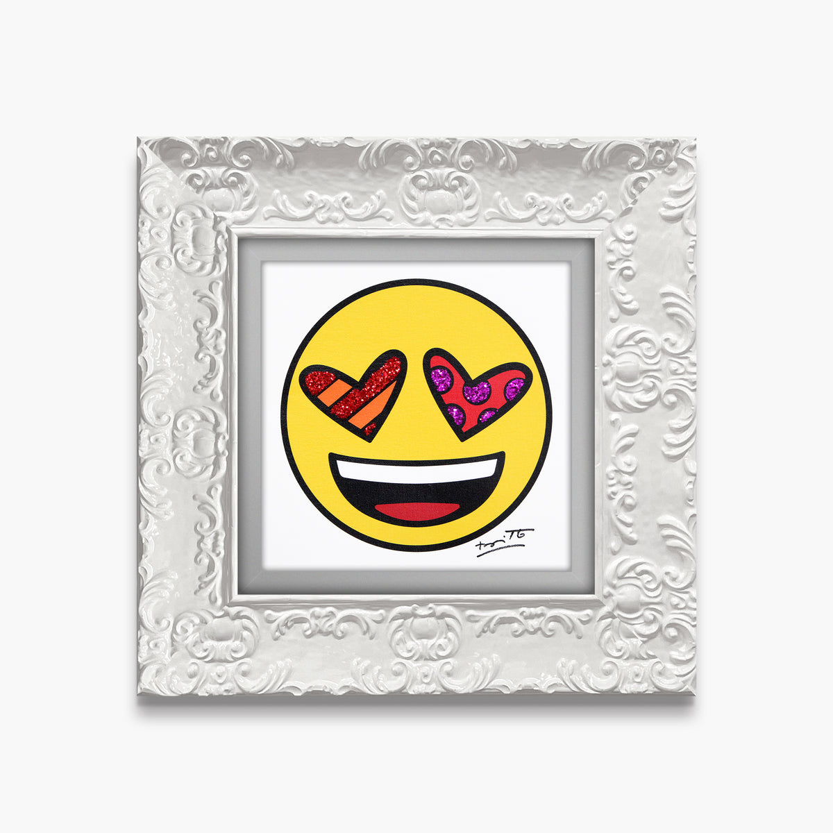 love you emoji by britto  artistic colorful design collectible